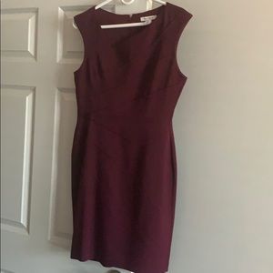 White House Black Market Bordeaux midi dress